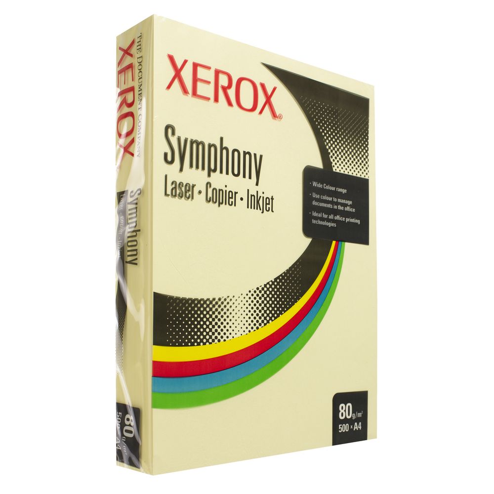 Fuji Xerox Symphony Pastel Tints Paper 80gsm A4 Yellow