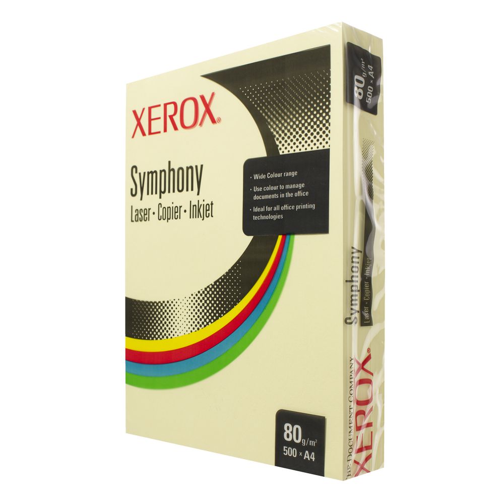 Fuji Xerox Symphony Pastel Tints Paper 80gsm A4 Yellow