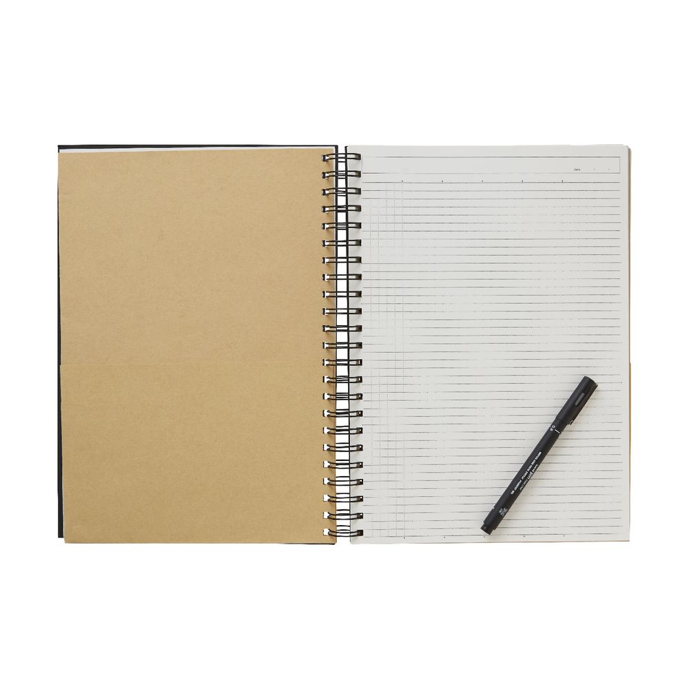 X A4 Double Spiral Notebook 5 Subject 250 Page Black 9341694328294 eBay