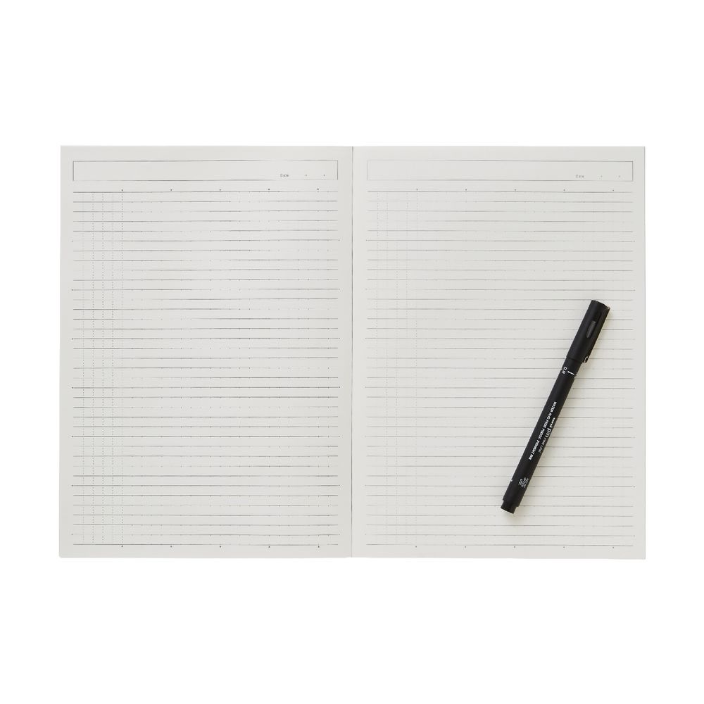 X B5 Pressboard Ruled Notebook 60 Page Black