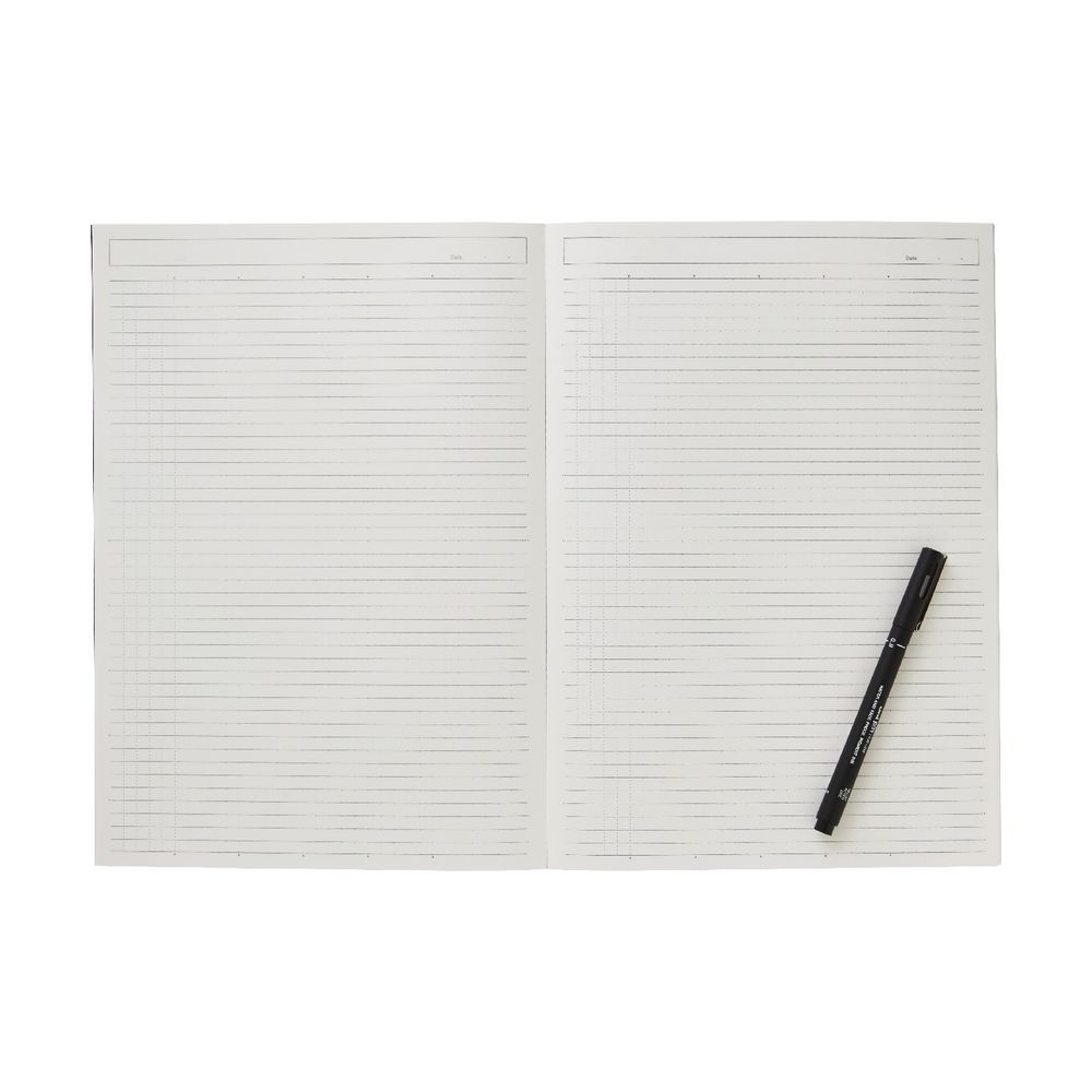 X A4 Pressboard Ruled Notebook 60 Page Black