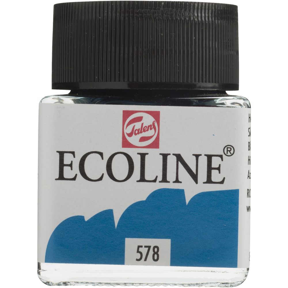 Ecoline Liquid Watercolour Paint 30mL Sky Blue Cyan