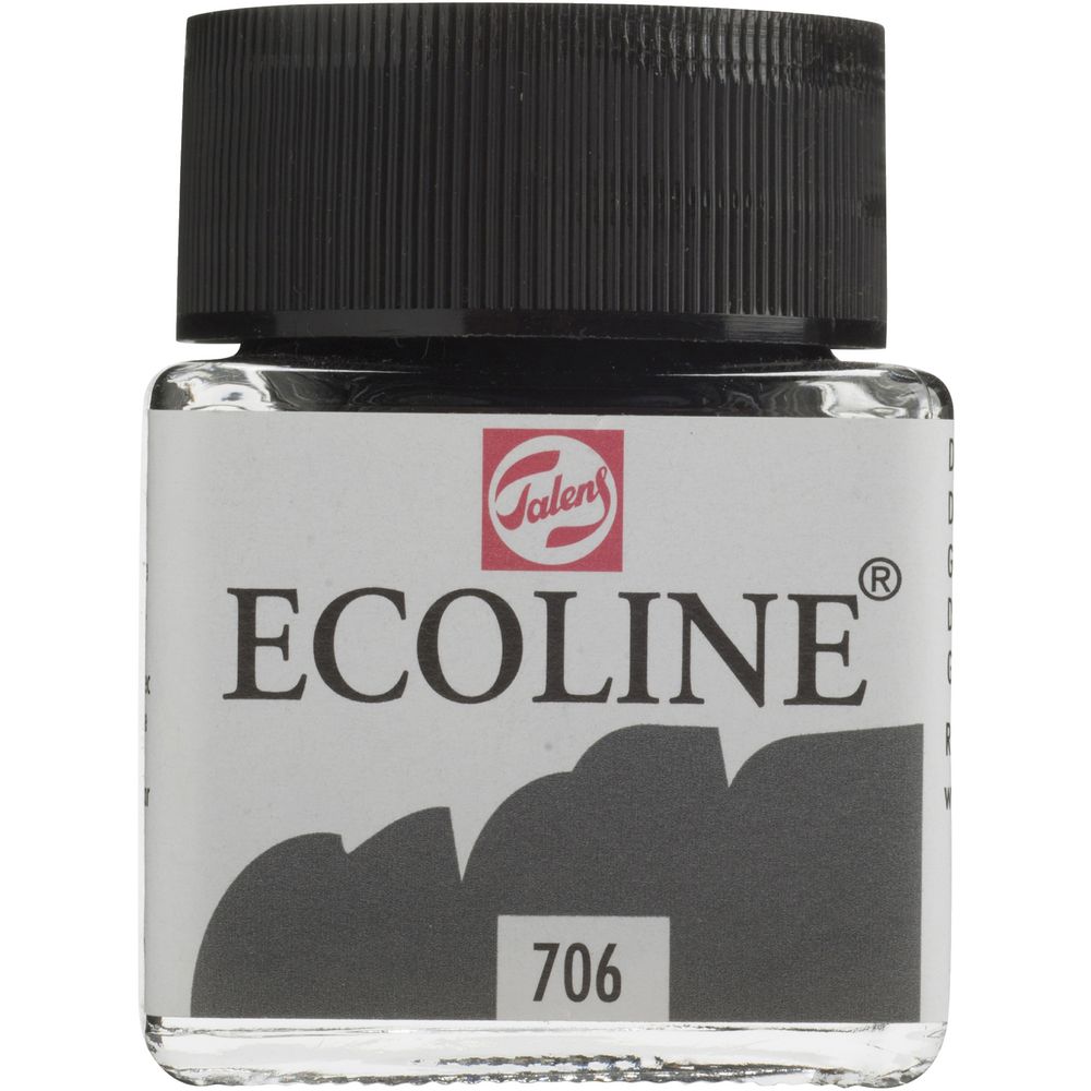Ecoline Liquid Watercolour Paint 30mL Deep Grey