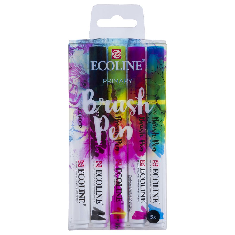 Ecoline Liquid Watercolour Brush Pen 5 Pack