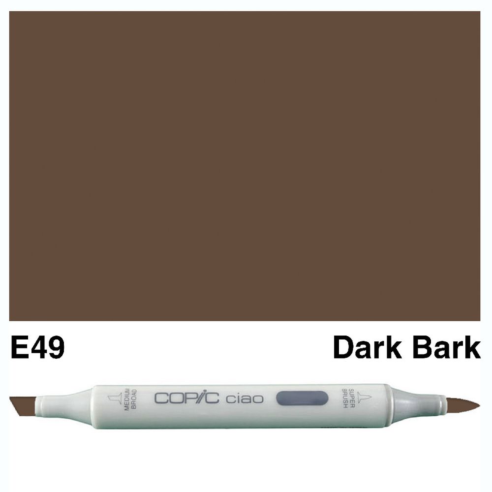 Copic Ciao Dual Nib Marker E49 Dark Bark