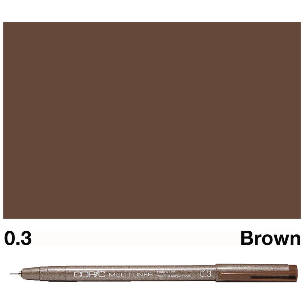 Copic Multiliner Fine Nib Inking Pen Brown