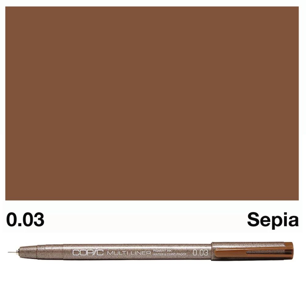 Copic Multiliner Fine Nib Inking Pen Sepia