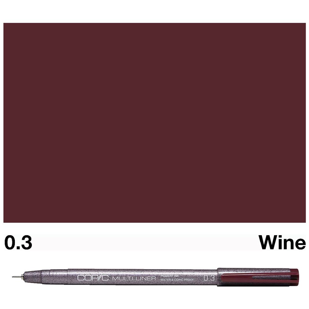 Copic Multiliner Fine Nib Inking Pen Wine