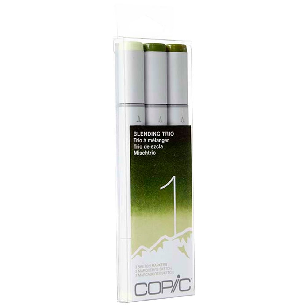 Copic Sketch Marker Blending Trio Green