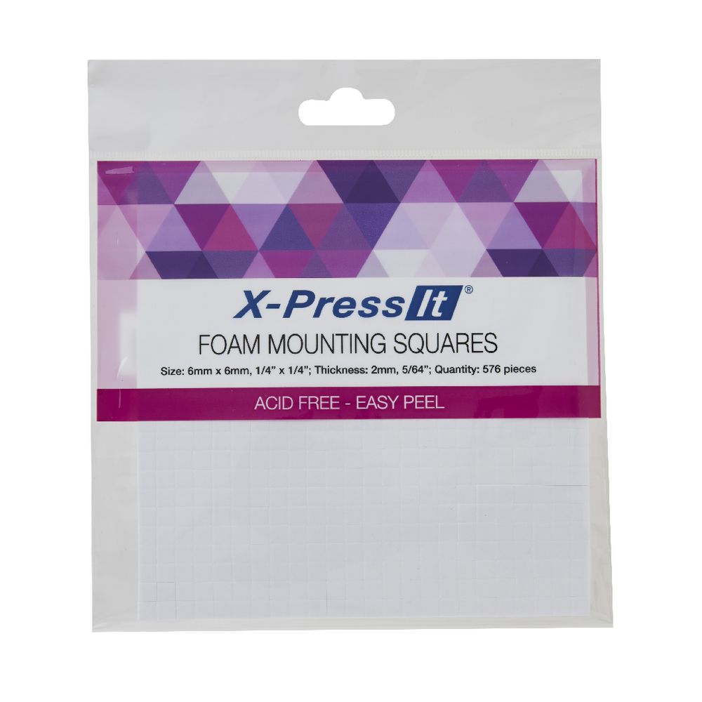 X-Press It High Tack Foam Mounting Squares 6 x 6mm 576 Pack
