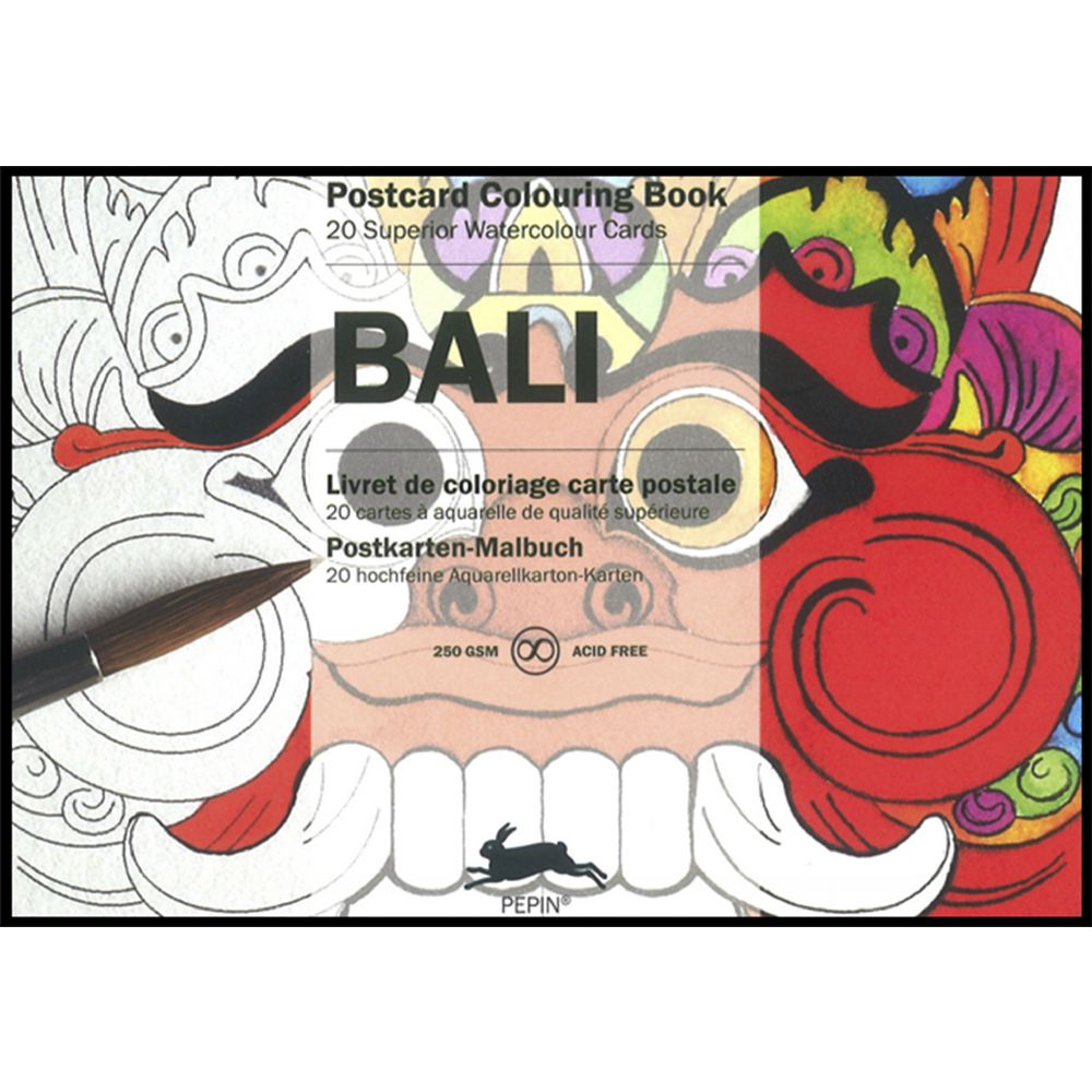 Pepin Postcard Colouring Book Bali