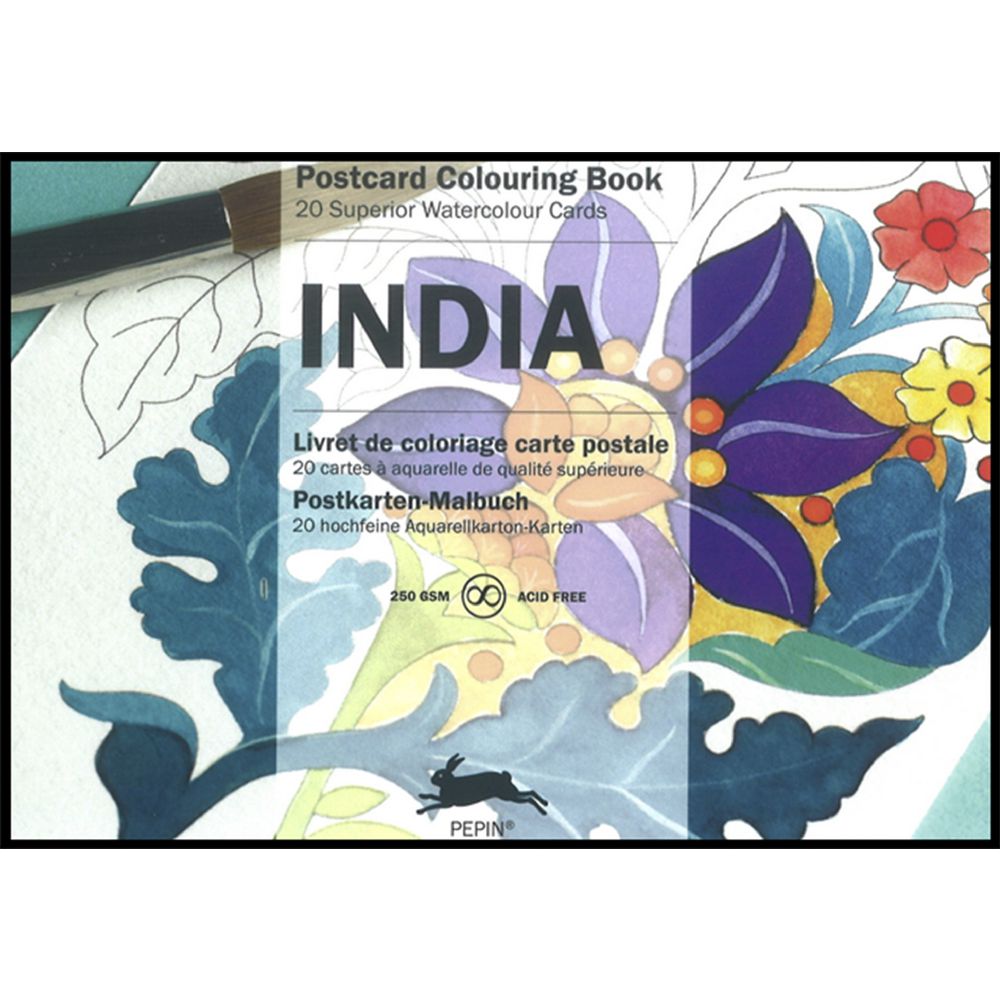 Pepin Postcard Colouring Book India