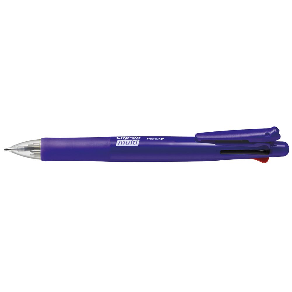 Zebra Clip On Multifunction 4+1 Pen Purple