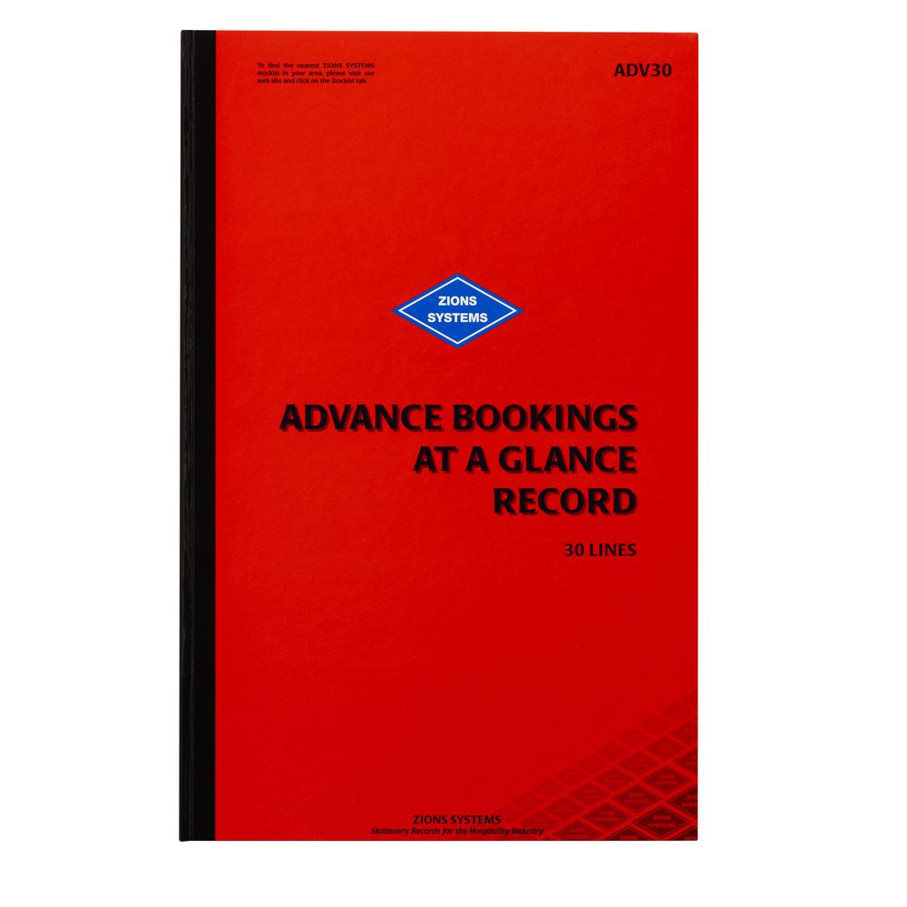 Zions Advance Bookings At A Glance Record Book Officeworks