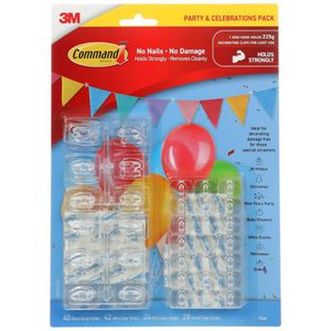 3M Command Hooks Party and Celebrations 64 Pack