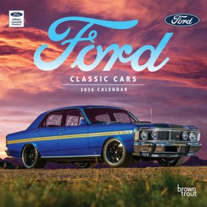 Brown Trout 2026 Classic Ford Cars Square Wall Calendar
