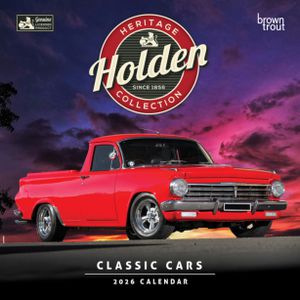 Brown Trout 2026 Classic Holden Cars Square Wall Calendar