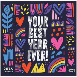 Brown Trout 2026 Your Best Year Ever! Square Wall Calendar
