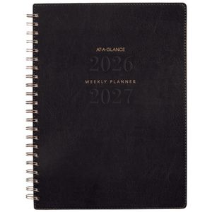 At-A-Glance Signature A4 Diary Week to View FY26/27 Black