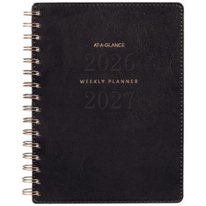 At-A-Glance Signature A5 Diary Week to View FY26/27 Black