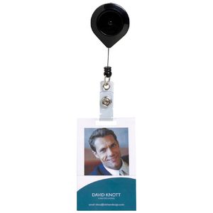Rexel Lockable Retractable Badge Reel Black