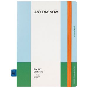 Any Day Now Bound Brights A5 Ruled Notebook Blue and Green