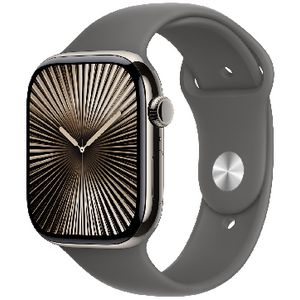 Apple Watch S10 GPS/Cel 46mm Nat Ti Case/Grey Sport Band M/L