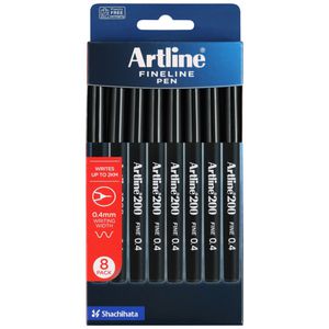 Artline 200 donkergroene fineliner technische tekenpennen - Pack 12