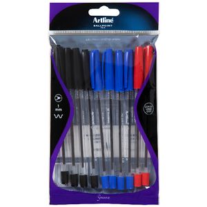 Artline Smoove Ballpoint Pens Assorted 10 Pack