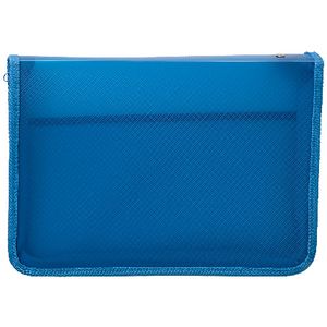 Ausinc A4 Zipped Document Folder Blue