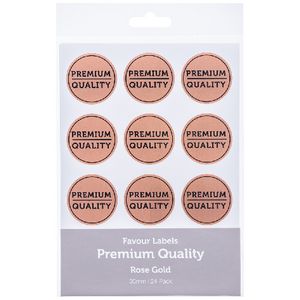 Premium Quality Stickers Rose Gold 24 Pack
