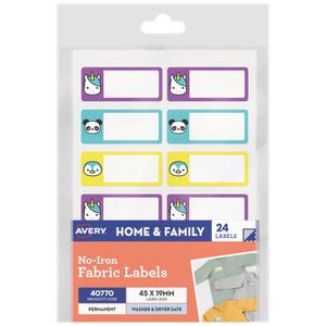 Avery No-Iron Fabric Labels 24 Pack