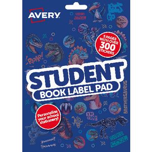 Avery Sticker Label Variety Pad 145 x 210mm Dinosaur 5 Sheet