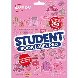 Avery Book Labels Retro Cute