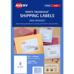 avery laser shipping labels 8up 100 sheets officeworks