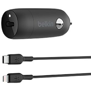 Belkin BoostCharge 30W USB-C Car Charger with Lightning Cable