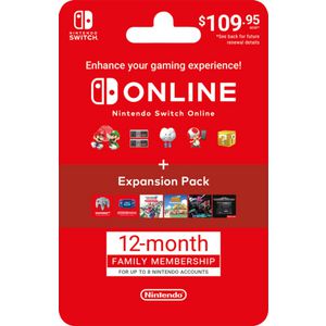 Nintendo Switch Online Expansion Pack 12 Month Family