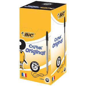 BIC Cristal Original Ballpoint Pens Black 50 Pack