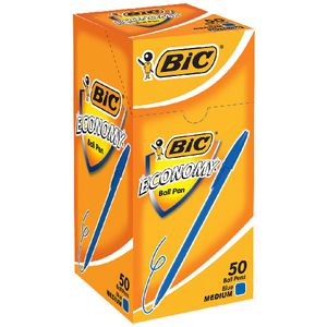 BIC Economy Medium Ballpoint Pens Blue 50 Pack