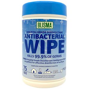 Blisma Hospital Grade Anti-bacterial Wipes 75 Pack