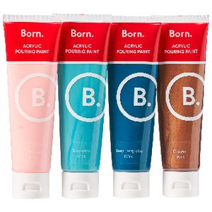 Born Pre-Mixed Acrylic Pouring Paint Set Beach Bliss 4 Pack