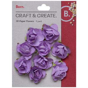 Born 3D Paper Flowers Purple