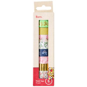 Born Washi Tape 15mm x 5m Native 10 Pack