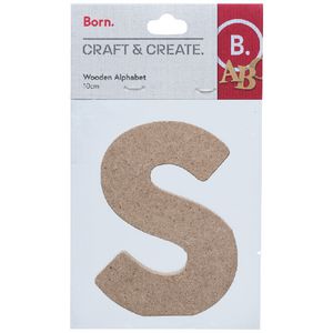 Born Wooden Alphabet Letter S 10cm