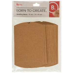 Born Kraft Jewellery Pouch 114 x 89mm 15 Pack
