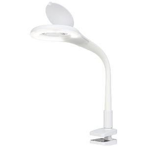 Brilliant Lighting Sherlock Magnifier Clamp Lamp White