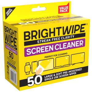 Brightwipe Screen Cleaning Wipes 50 Pack