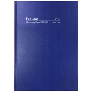 Collins A4 Day to Page Kingsgrove FY26/27 Diary Blue