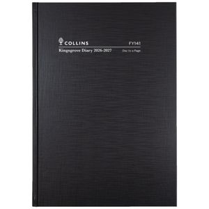 Collins A4 Day to Page Kingsgrove FY26/27 Diary Black