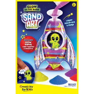 Creativity for Kids Glow in the Dark Sand Art Rocket